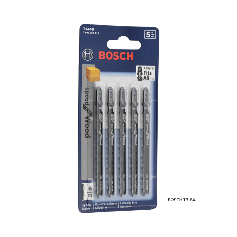 Bosch T318A 5-1/4 Inch Jigsaw Blade: High Speed Steel, 24 TPI